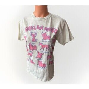 Bioworld Small Dog T-shirt Ivory Pink Size S